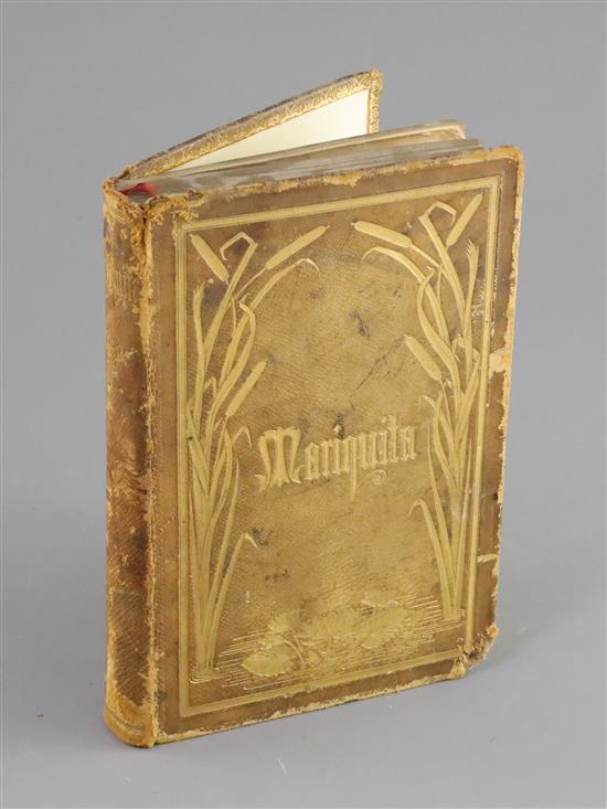 Grant, Henry - Mariquita, 8vo, gilt - decorated brown morocco, designed by John Leighton, monogrammed